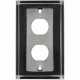 Eaton Tripp Lite Series 2-Port Single Gang Faceplate, Stainless Steel, Industrial Grade, IP44, TAA