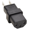 Eaton Tripp Lite Series Computer Power Cord Adapter, NEMA 5-15P to C13 - 15A, 125V, Black