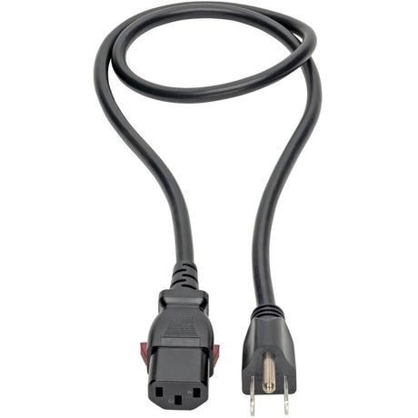 Eaton Tripp Lite Series Computer Power Cord, NEMA 5-15P to Locking C13 - 10A, 125V, 18 AWG, 3 ft. (0.91 m)