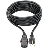 Eaton Tripp Lite Series Computer Power Cord, NEMA 5-15P to Locking C13 - 10A, 125V, 18 AWG, 10 ft. (3.05 m)
