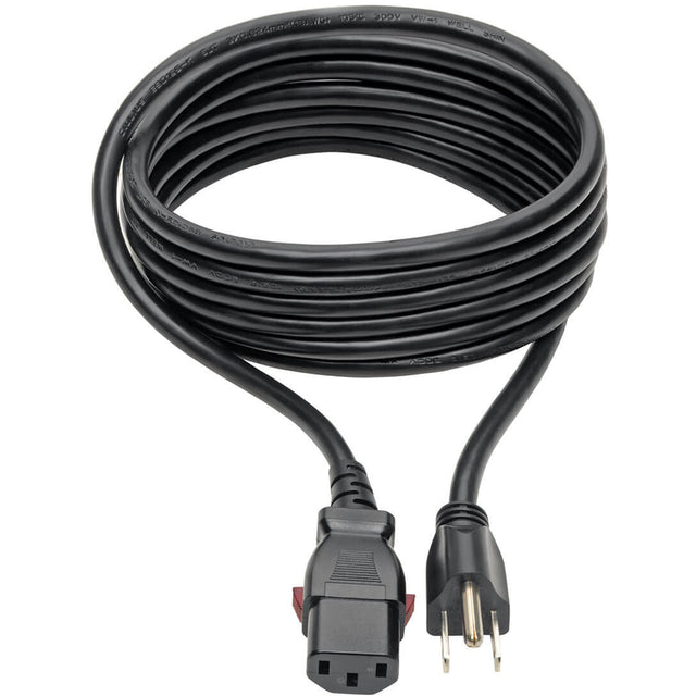 Eaton Tripp Lite Series Computer Power Cord, NEMA 5-15P to Locking C13 - 10A, 125V, 18 AWG, 10 ft. (3.05 m)