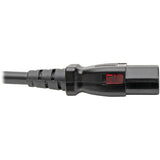 Eaton Tripp Lite Series Computer Power Cord, NEMA 5-15P to Locking C13 - 10A, 125V, 18 AWG, 10 ft. (3.05 m)