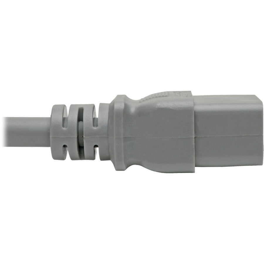 Eaton Tripp Lite Series Hospital-Grade Power Cord, NEMA 6-15P to C19 - Heavy-Duty, Green Dot, 15A, 250V, 14 AWG, 6 ft. (1.83 m), Gray