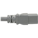 Eaton Tripp Lite Series Hospital-Grade Power Cord, NEMA 6-15P to C19 - Heavy-Duty, Green Dot, 15A, 250V, 14 AWG, 6 ft. (1.83 m), Gray