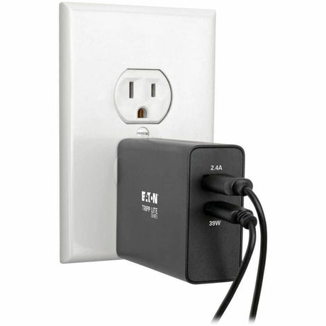Eaton Tripp Lite Series Dual-Port USB Wall Charger with PD Charging - USB-C (39W) & USB-A (5V 2.4A/12W)