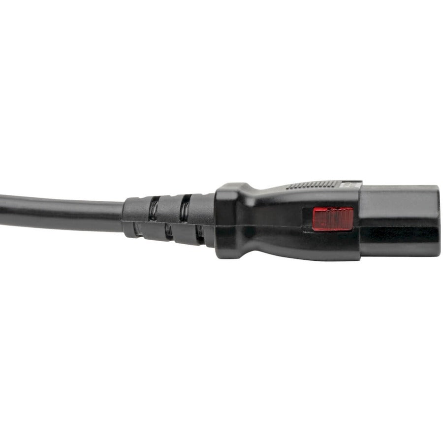 Eaton Tripp Lite Series Computer Power Cord, NEMA 5-15P to Locking C13 - 10A, 125V, 18 AWG, 1 ft. (0.31 m)