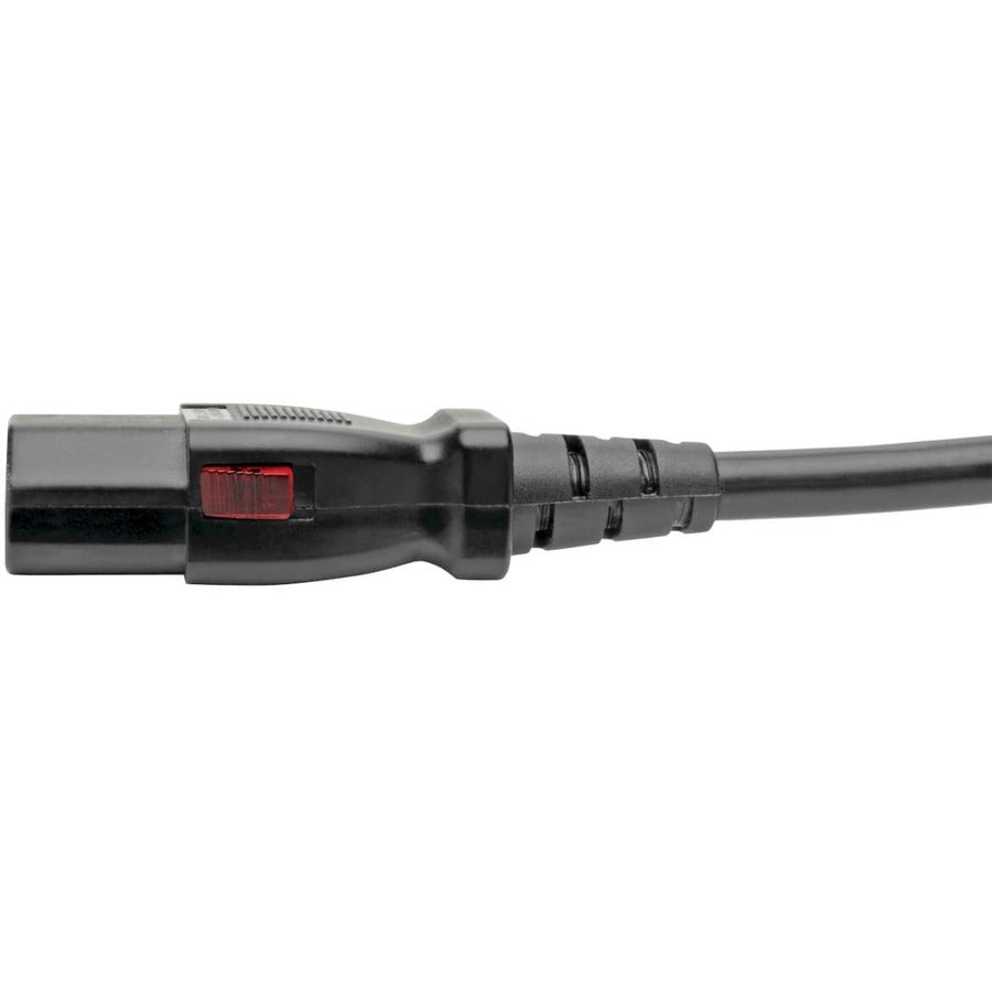 Eaton Tripp Lite Series Computer Power Cord, NEMA 5-15P to Locking C13 - 10A, 125V, 18 AWG, 1 ft. (0.31 m)