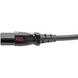 Eaton Tripp Lite Series Computer Power Cord, NEMA 5-15P to Locking C13 - 10A, 125V, 18 AWG, 1 ft. (0.31 m)