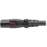 Eaton Tripp Lite Series Computer Power Cord, NEMA 5-15P to Locking C13 - Heavy-Duty, 15A, 125V, 14 AWG, 6 ft. (1.83 m), Black