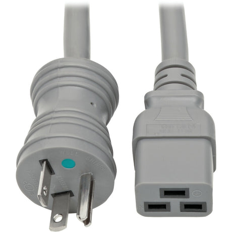 Eaton Tripp Lite Series Hospital-Grade Power Cord, NEMA 5-20P to C19 - Heavy-Duty, Green Dot, 20A, 125V, 12 AWG, 6 ft. (1.83 m), Gray