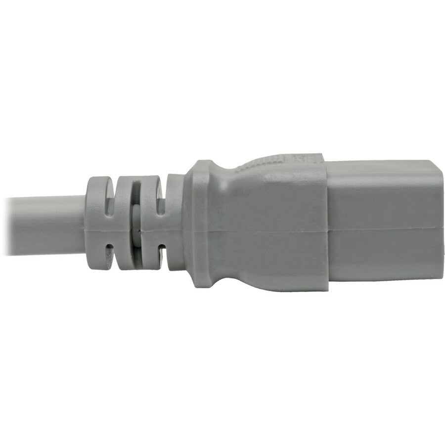 Eaton Tripp Lite Series Hospital-Grade Power Cord, NEMA 5-20P to C19 - Heavy-Duty, Green Dot, 20A, 125V, 12 AWG, 6 ft. (1.83 m), Gray