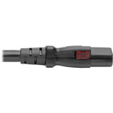 Eaton Tripp Lite Series Computer Power Cord, NEMA 5-15P to Locking C13 - Heavy-Duty, 15A, 125V, 14 AWG, 3 ft. (0.91 m), Black