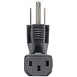 Eaton Tripp Lite Series Computer Power Cord Adapter, NEMA 5-15P to Down Angle C13 - 10A, 125V, Black
