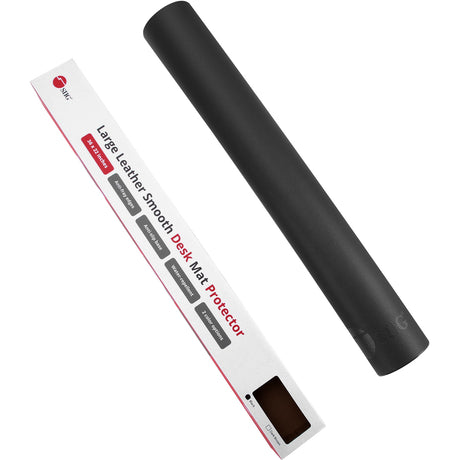 SIIG Large Artificial Leather Smooth Desk Mat Protector - Black