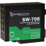 Brainboxes Hardened Industrial Ethernet 8 Port Switch DIN Rail Mountable