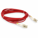 AddOn 3m LC (Male) to LC (Male) Red OM4 Duplex Fiber TAA Compliant OFNR (Riser-Rated) Patch Cable
