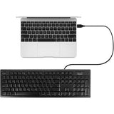 Macally Black 104 Key Full Size USB Keyboard for Mac