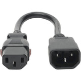 Eaton Tripp Lite Series Power Extension Cord, Locking C13 to C14 PDU Style - 10A, 250V, 18 AWG, 1 ft. (0.31 m)
