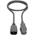 Eaton Tripp Lite Series Power Extension Cord, Locking C13 to C14 PDU Style - 10A, 250V, 18 AWG, 3 ft. (0.91 m)