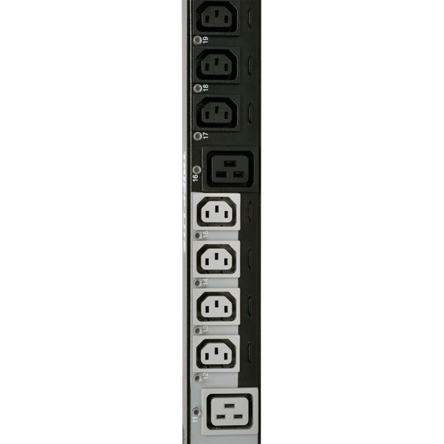Eaton Tripp Lite Series 11.5kW 208-240V 3PH Switched PDU - LX Interface, Gigabit, 30 Outlets, IEC 309 16/20A Red 360-415V Input, Outlet Monitoring, LCD, 1.8 m Cord, 0U 1.8 m Height, TAA