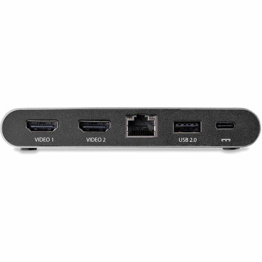 StarTech.com USB C Dock - 4K Dual Monitor HDMI USB-C Docking Station - 100W Power Delivery Passthrough, GbE, 2x USB-A - Multiport Adapter