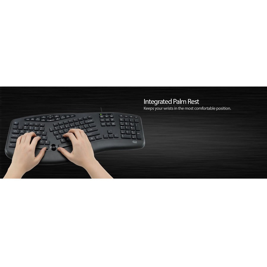 ERGONOMIC KEYBOARD W/ PALM REST