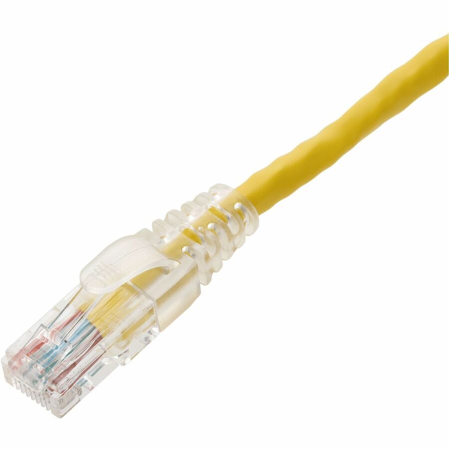 AddOn 6ft Yellow CAT 6 PVC Ethernet Cable Snagless Easy Clear Boot TAA RJ-45 M/M