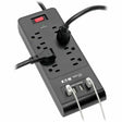 Eaton Tripp Lite Series 8-Outlet Surge Protector with 4 USB Ports (4.2A Shared) - 6 ft. (1.83 m) Cord, 1800 Joules, Black