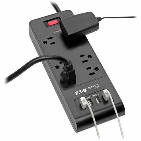 Eaton Tripp Lite Series 6-Outlet Surge Protector with 4 USB Ports (4.2A Shared) - 6 ft. (1.83 m) Cord, 900 Joules, Black