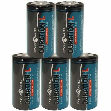 Pyramid Duration-L 3.6V Lithium Battery, C-Size, 5/pk
