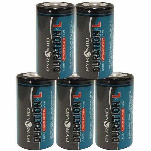 Pyramid Duration-L 3.6V Lithium Battery, C-Size, 5/pk