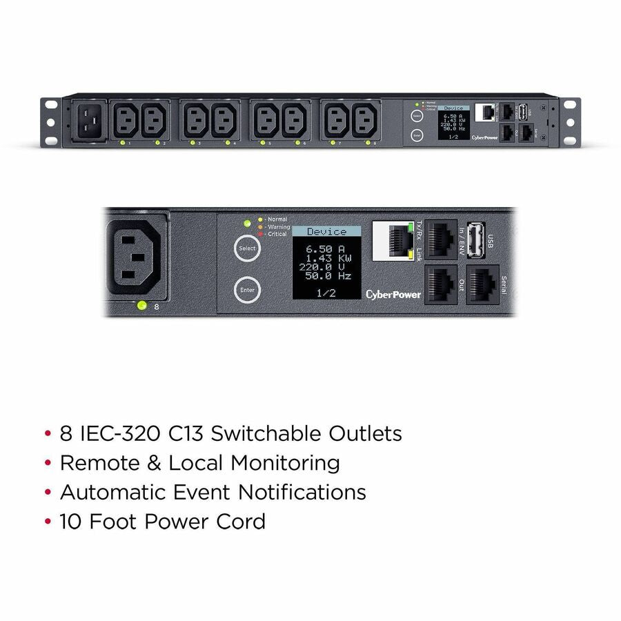 20A/100-240V 1U SWITCHED PDU