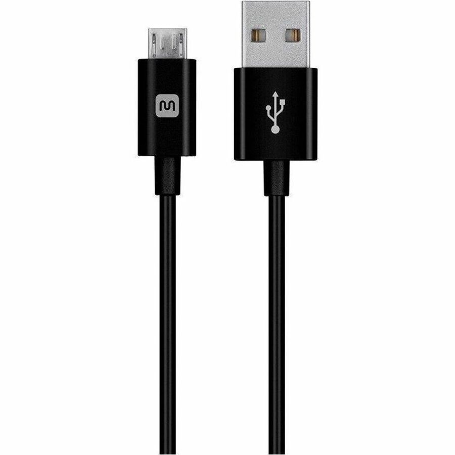 Monoprice Select Series USB-A to Micro B Cable, 2.4A, 22/30AWG, Black, 10ft