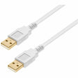 Monoprice USB-A to USB-A 2.0 Cable - 28/24AWG, Gold Plated, White, 3ft