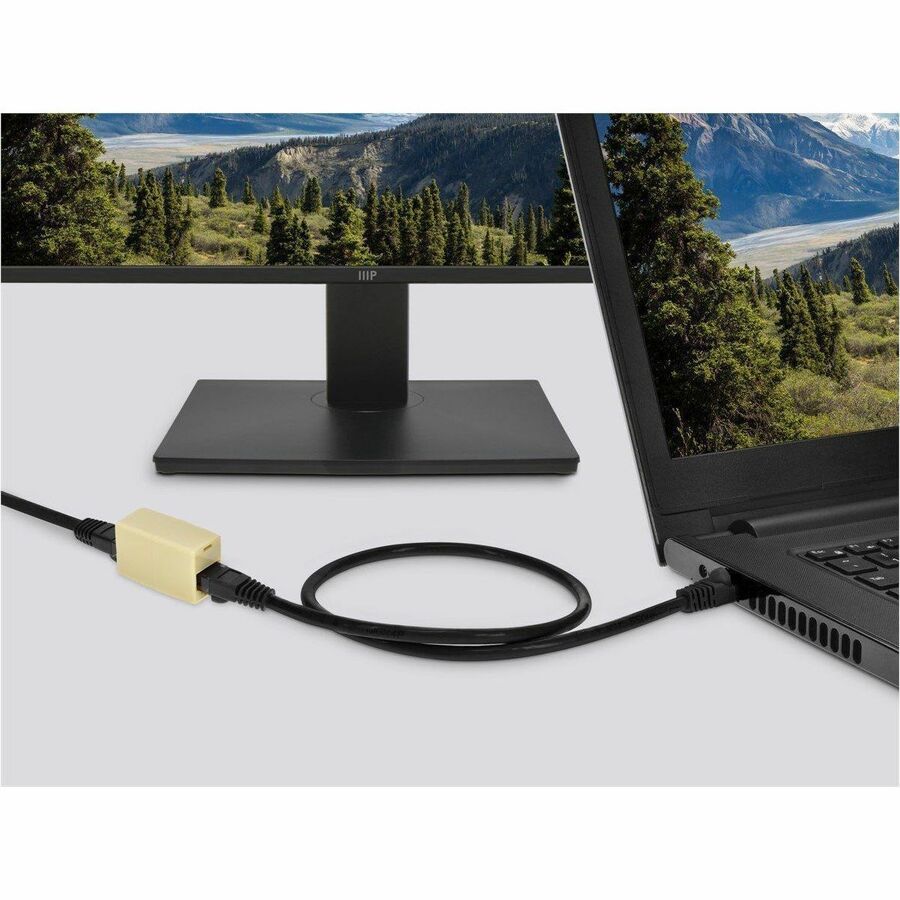 Monoprice 8P8C RJ45 Straight Inline Coupler, Beige