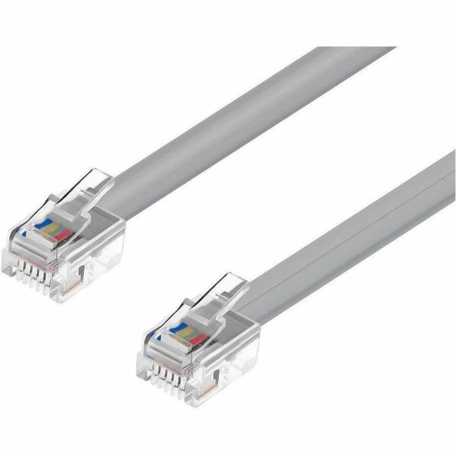 Monoprice Phone Cable, RJ12 (6P6C), Reverse for Voice - 7ft