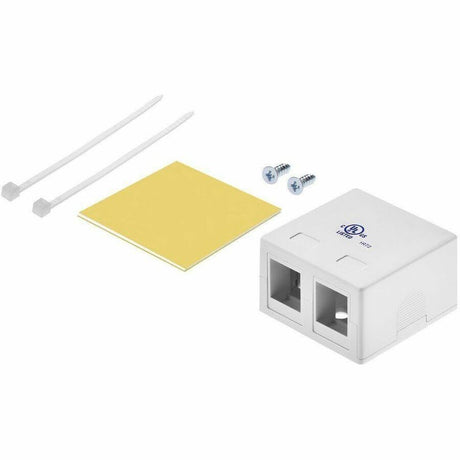 Monoprice Mounting Box for Keystone Module, Connector - White - TAA Compliant