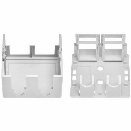 Monoprice Mounting Box for Keystone Module, Connector - White - TAA Compliant