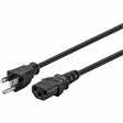 Monoprice Power Cord - NEMA 5-15P to IEC 60320 C13, 16AWG, 13A/1625W, 3-Prong, Black, 1ft
