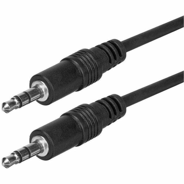 Monoprice 12ft 3.5mm Stereo Plug/Plug M/M Cable - Black