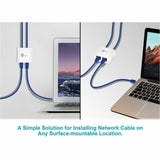 Monoprice 2-Port Cat5e RJ45 Surface Mount Box UL, TAA, Dual IDC, 50u, No Logo, White