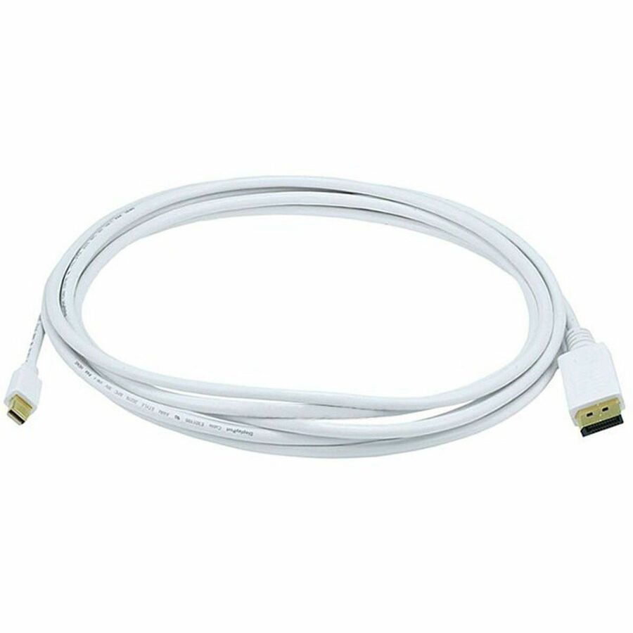 Monoprice 10ft 32AWG Mini DisplayPort to DisplayPort Cable, White