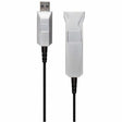 Monoprice SlimRun USB-A to USB-A Female 3.0 Extension Cable - Fiber Optic, Black, 32.8ft
