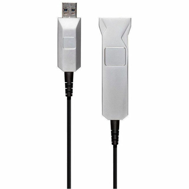 Monoprice SlimRun USB-A to USB-A Female 3.0 Extension Cable - Fiber Optic, Black, 32.8ft