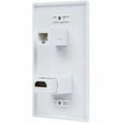 Monoprice Recessed HDMI Wall Plate, with 1* HDMI F/F Adapter & 1*RJ45 Cat5e Coupler