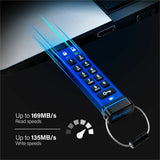 iStorage datAshur PRO 16 GB | Secure Flash Drive | FIPS 140-2 Level 3 Certified| NLNCSA DEP-V Certified | NATO Restricted Certified | PIN protected | Dust/Water Resistant