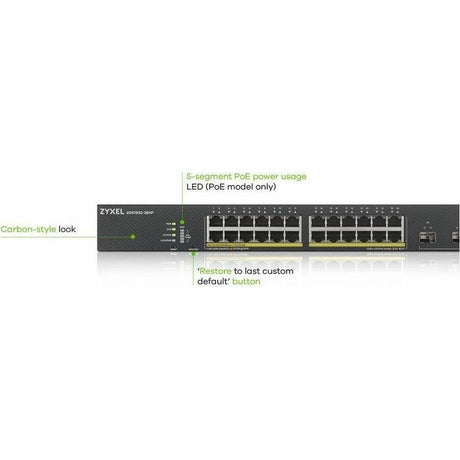 ZYXEL XGS1930-28HP 24-Port Gigabit Smart Nebula Cloud Managed PoE Switch | 24 PoE+ Ports at 375W with 4 SFP+ 10G Uplinks