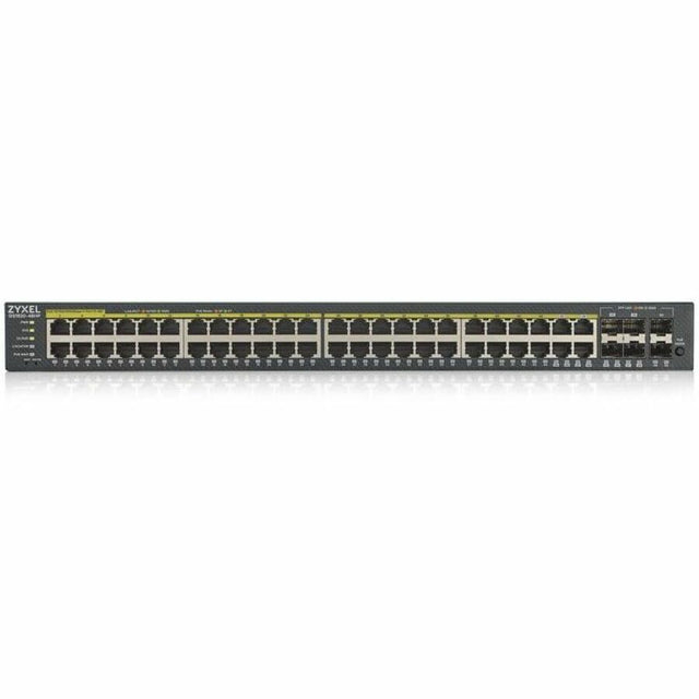 ZYXEL GS1920-48HPv2 48-Port Gigabit Smart Nebula Cloud Managed PoE Switch | 48 PoE+ Ports at 375W with 2 SFP Uplinks | TAA Compliant
