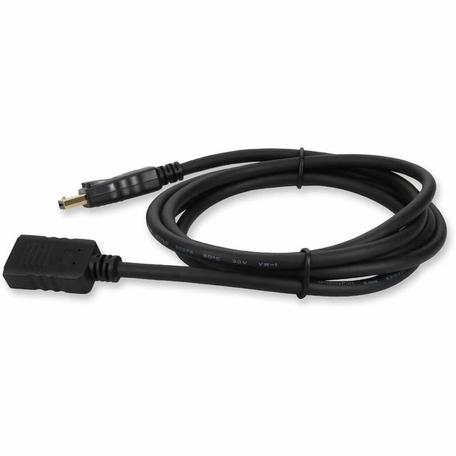 6ft DisplayPort 1.2 Male to DisplayPort 1.2 Female Black Cable For Resolution Up to 3840x2160 (4K UHD)