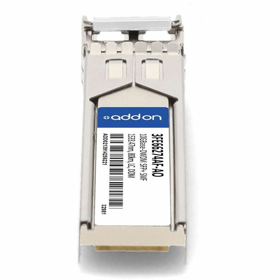AddOn Alcatel-Lucent Nokia 3FE66274AF Compatible TAA Compliant 10GBase-DWDM 100GHz SFP+ Transceiver (SMF, 1533.47nm, 80km, LC, DOM)